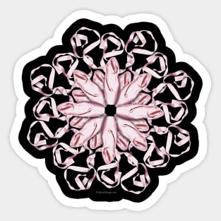 Ballet Pointe Shoe Pattern (Pink) Sticker